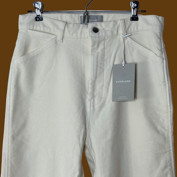 Everlane The Moleskin Way-High Pant Canvas Women 6 NWT Velvet Feel Pockets - Picture 5 of 9